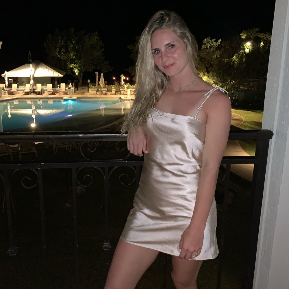 Princess Polly gold mini dress